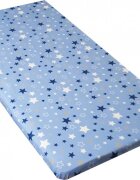 Nichiduta Cearceaf din bumbac cu elastic 120x60 cm Stars Blue