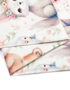 Nichiduta Cearsaf pentru pat copii Bunnies 120x60 cm din bumbac cu banda elastica roata