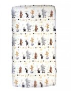 Nichiduta Cearsaf pentru pat copii Circus 120x60 cm din bumbac cu banda elastica roata