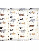 Nichiduta Cearsaf pentru pat copii Circus 120x60 cm din bumbac cu banda elastica roata