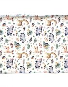 Nichiduta Cearsaf pentru pat copii Jungle 120x60 cm din bumbac cu banda elastica roata