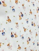 Nichiduta Cearsaf pentru pat copii Peter Rabbit 120x60 cm din bumbac cu banda elastica roata