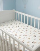 Nichiduta Cearsaf pentru pat copii Peter Rabbit 120x60 cm din bumbac cu banda elastica roata