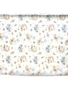 Nichiduta Cearsaf pentru pat copii Sleeping duck blue 120x60 cm din bumbac cu banda elastica roata