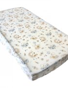 Nichiduta Cearsaf pentru pat copii Sleeping duck blue 120x60 cm din bumbac cu banda elastica roata