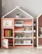 Nichiduta Dulap organizator pentru copii cu 4 cutii Happy House Pink