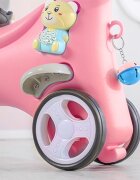 Nichiduta Garden Balansoar 3 in 1 Happy Unicorn Pink transformabil in vehicul fara pedale cu maner parentalroti EVAcenturi de sigurantajucarie muzicalaspatar si bara de siguranta detasabile