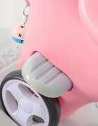 Nichiduta Garden Balansoar 3 in 1 Happy Unicorn Pink transformabil in vehicul fara pedale cu maner parentalroti EVAcenturi de sigurantajucarie muzicalaspatar si bara de siguranta detasabile