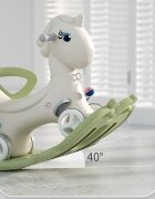 Nichiduta Garden Balansoar 3 in 1 Light Green transformabil in vehicul fara pedale cu maner parental Roti EVA Centuri de siguranta jucarie muzicala spatar si bara de siguranta detasabile