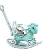 Nichiduta Garden Balansoar 3 in 1 Light Mint transformabil in vehicul fara pedale cu maner parental Roti EVA Centuri de siguranta jucarie muzicala spatar si bara de siguranta detasabile