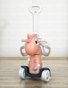 Nichiduta Garden Balansoar 3 in 1 Lovely Unicorn Pink transformabil in vehicul fara pedale cu maner parental roti EVA centuri de siguranta jucarie muzicala spatar si bara de siguranta detasabile