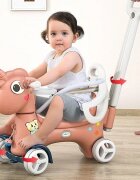 Nichiduta Garden Balansoar 3 in 1 Lovely Unicorn Pink transformabil in vehicul fara pedale cu maner parental roti EVA centuri de siguranta jucarie muzicala spatar si bara de siguranta detasabile