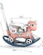 Nichiduta Garden Balansoar 3 in 1 Lovely Unicorn Pink transformabil in vehicul fara pedale cu maner parental roti EVA centuri de siguranta jucarie muzicala spatar si bara de siguranta detasabile