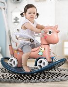 Nichiduta Garden Balansoar 3 in 1 Lovely Unicorn Pink transformabil in vehicul fara pedale cu maner parental roti EVA centuri de siguranta jucarie muzicala spatar si bara de siguranta detasabile