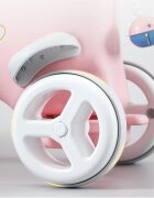 Nichiduta Garden Balansoar 3 in 1 Pink transformabil in vehicul fara pedale cu maner parental Roti EVA Centuri de siguranta jucarie muzicala spatar si bara de siguranta detasabile