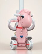 Nichiduta Garden Balansoar 3 in 1 Pink transformabil in vehicul fara pedale cu maner parental Roti EVA Centuri de siguranta jucarie muzicala spatar si bara de siguranta detasabile