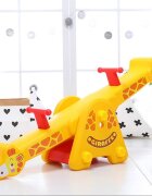 Nichiduta Garden Balansoar pentru copii Giraffe cu doua locuri si manere de sustinere reglabil pe inaltime greutate maxima admisa 100 kg dimensiune 116 x 33 x 39 cm