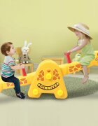 Nichiduta Garden Balansoar pentru copii Giraffe cu doua locuri si manere de sustinere reglabil pe inaltime greutate maxima admisa 100 kg dimensiune 116 x 33 x 39 cm