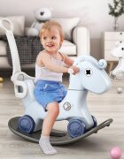 Nichiduta Garden Balansoar pentru copii Rocking Horse Blue 3 in 1 transformabil in vehicul fara pedalemaner parental detasabilroti EVAspatar si baza detasabile