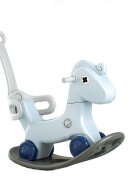 Nichiduta Garden Balansoar pentru copii Rocking Horse Blue 3 in 1 transformabil in vehicul fara pedalemaner parental detasabilroti EVAspatar si baza detasabile