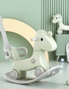 Nichiduta Garden Balansoar pentru copii Rocking Horse Green 3 in 1 transformabil in vehicul fara pedalemaner parental detasabilroti EVAspatar si baza detasabile