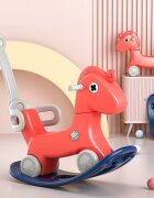 Nichiduta Garden Balansoar pentru copii Rocking Horse Red 3 in 1 transformabil in vehicul fara pedalemaner parental detasabilroti EVAspatar si baza detasabile