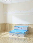 Nichiduta Garden Bancuta modulara multifunctionala Step Stool Blue 123 x 122 x 62 cm