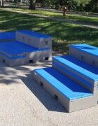 Nichiduta Garden Bancuta modulara multifunctionala Step Stool Blue 123 x 122 x 62 cm