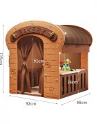 Nichiduta Garden Casuta de joaca pentru copii Nichiduta Graden mocha iluminata covoras din bumbac inclus dimensiune 98 x 92 x 115 cm
