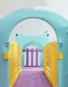 Nichiduta Garden Complex de joaca pentru copii No 5 cu pod suspendat tobogane cos de baschet integrat manere de sprijin tunel secret dimensiune 370 x 198 x 145 cm