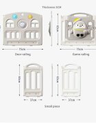 Nichiduta Garden Gardulet loc de joaca Lovely Pinguin Coffee Beige 150x180 cm cu poarta de sigurantacos de baschetunitate muzicalacovoras 1cm grosime si balansoar multifunctional