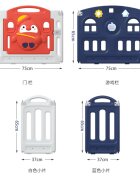 Nichiduta Garden Gardulet loc de joaca Lovely Pinguin Dark Blue cu Poarta siguranta Picioruse antiderapante Pliabil Margini rotunjite Cos de baschet 150x118 cm