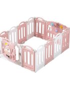 Nichiduta Garden Gardulet loc de joaca Lovely Pinguin Pink interiorexterior Pliabil Margini rotunjite Usa cu blocare de siguranta 150x118 cm