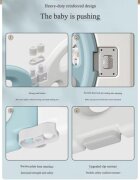 Nichiduta Garden Gardulet loc de joaca pentru copii WhiteBlue Bear pliabil si portabil compus din 14 panouri de gard + 2 panouri laterale cu Cos de baschet si angrenaje rotative