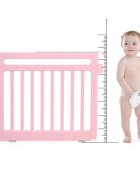 Nichiduta Garden Gardulet loc de joaca Round Play Yard Pink interiorexterior cu margini rotunjite si salteluta inclusa diametru 150 cm