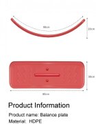 Nichiduta Garden Placa de echilibru pentru copii Red design ergonomic margini rotunjite pad-uri non-slip dimensiune 80 x 30 cm
