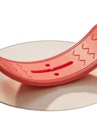 Nichiduta Garden Placa de echilibru pentru copii Red design ergonomic margini rotunjite pad-uri non-slip dimensiune 80 x 30 cm