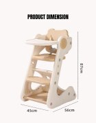 Nichiduta Garden Scaun de masa pentru copii Brown Bear utilizare multipla cu tavita reglabila si detasabila spatiu de depozitare dimesniune 87 x 45 x 56 cm