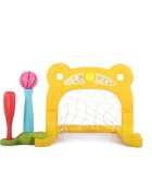 Nichiduta Garden Set de joaca pentru copii Sunny Days Yellow 2 in 1 cu poarta de fotbal margini rotunjite 50 x 52 x 34 cm