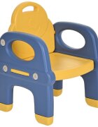 Nichiduta Garden Set masuta 82.5 x 52 x 48.5 cm si 2 scaunele ergonomice cu spatar si manere laterale pentru copii Yellow varsta 3-6 ani
