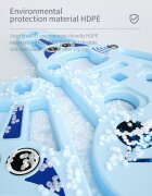 Nichiduta Garden Spatiu de joaca 3in1 Astronaut Blue cu tobogan leagan cu bara de protectie detasabila jucarie muzicala cos de baschet si minge inclusa