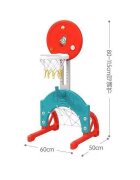Nichiduta Garden Spatiu de joaca 4 in 1 Tower Blue cu tobogan leagan cu bara de protectie detasabila jucarie muzicala cos de baschet minge si poarta de fotbal