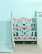 Nichiduta Garden Spatiu de joaca Big Meteor Blue pentru interior cu Tobogan Cos de baschet si organizator carti