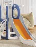 Nichiduta Garden Spatiu de joaca pentru copii Nickron 1 bluewhite cu tobogan balustrada de sustinere treptele late dimensiune 153 x 67 x 80 cm