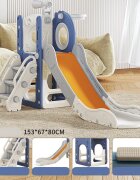 Nichiduta Garden Spatiu de joaca pentru copii Nickron 1 bluewhite cu tobogan balustrada de sustinere treptele late dimensiune 153 x 67 x 80 cm