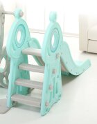 Nichiduta Garden Spatiu de joaca pentru copii Ocean Blue interiorexterior 3in1 cu tobogan leagan cu bara de protectie detasabila si inaltime reglabila jucarie muzicala cos de baschet si minge inclusa