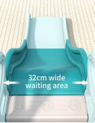 Nichiduta Garden Spatiu de joaca pentru copii Tower Blue interiorexterior 3in1 cu tobogan leagan cu bara de protectie detasabila jucarie muzicala cos de baschet si mingie inclusa