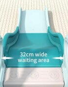 Nichiduta Garden Spatiu de joaca Tower II Blue cu Leagan convertibil Tobogan cu trepte late Margini rotunjite Cos de baschet cu minge inclusa
