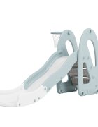 Nichiduta Garden Tobogan Cloud Light Blue 2 in 1 cu Margini rotunjite Trepte late anti-slip Inaltime reglabila Manere si Cos de baschet