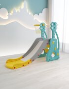 Nichiduta Garden Tobogan Musical 2 in 1 cu cos de baschet cu structura solida margini rotunjite trepte late si manere